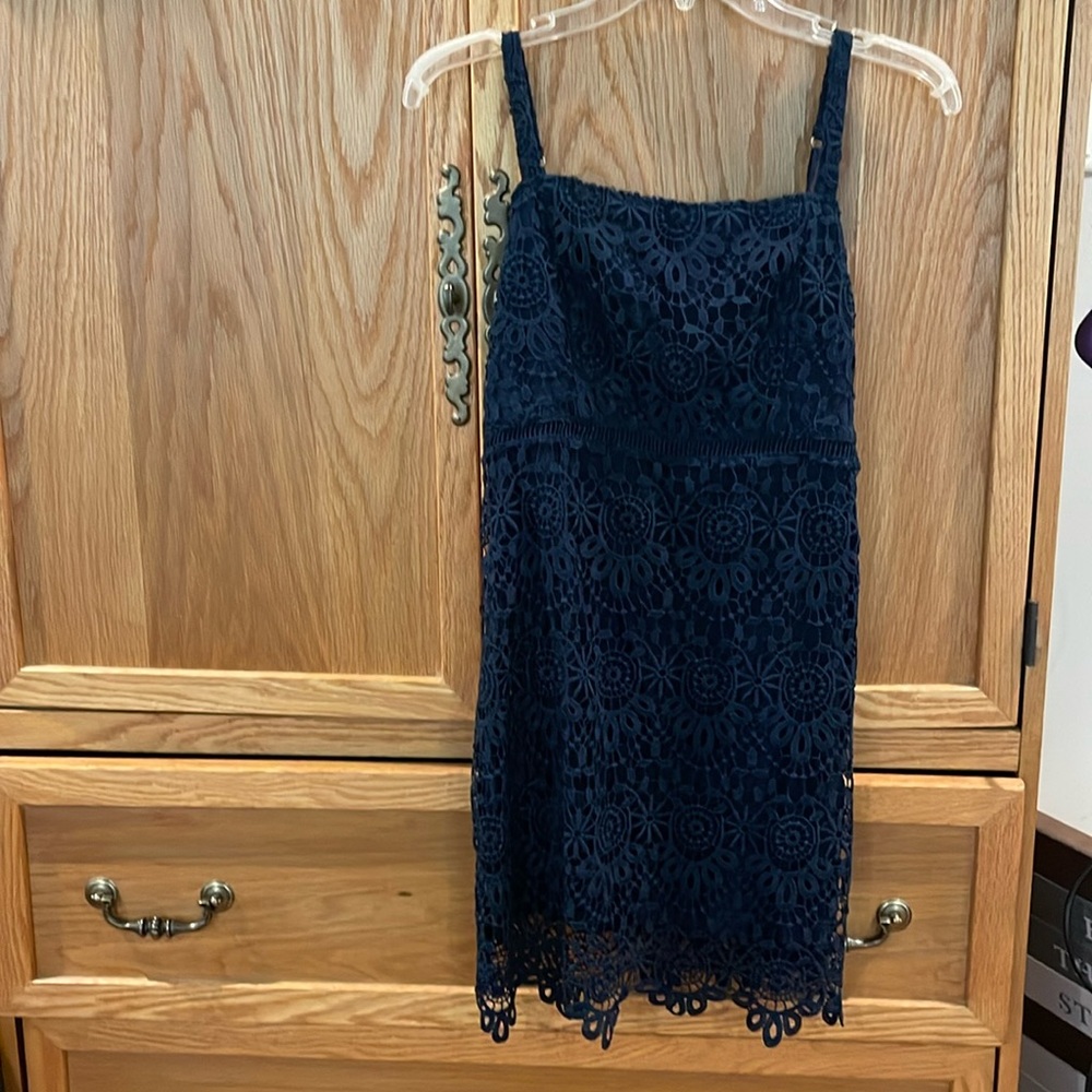 Hollister navy lace dress